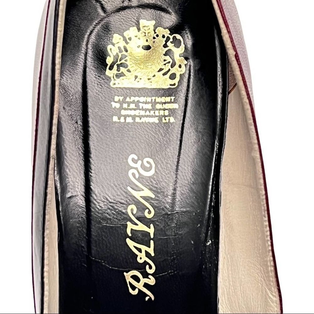 Rayne London Rare 80’s Vintage Custom Wine Red & Black Leather Pumps Size 8.5 AA - Picture 7 of 13